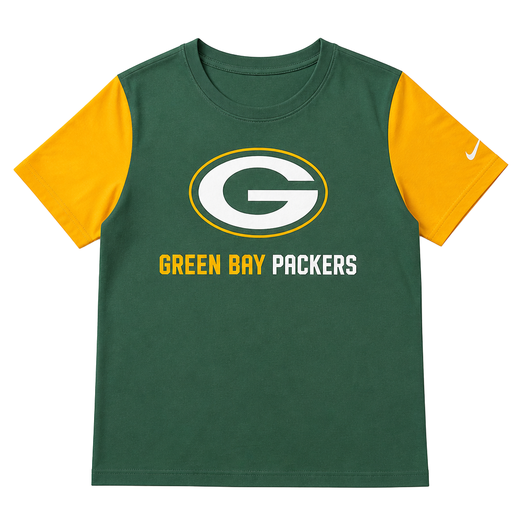 Nike Green Bay Packers T-Shirt Size M Green Gold NFL 1
