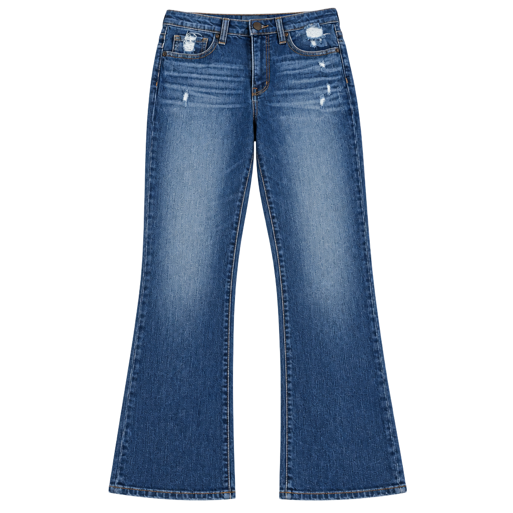 BKE Billie Tailored Bootcut Jeans 28x31.5 Dark Wash Distressed 1