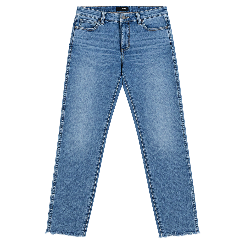 KUT from the Kloth Jeans Size 6 Raw Hem Ankle Skinny Blue Denim 1