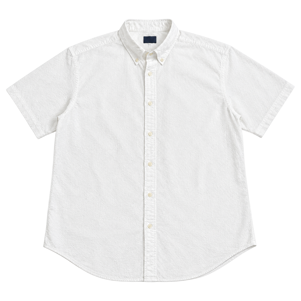 Ralph Lauren Short Sleeve Button Down Shirt Size XXL White Seersucker 1