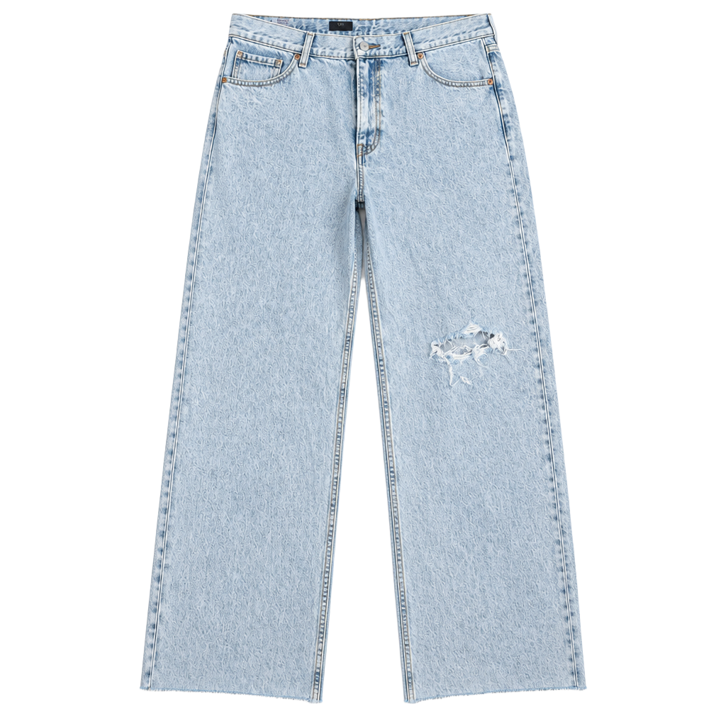 Gap Jeans Size size 33 Distressed Wide Leg Light Wash 1