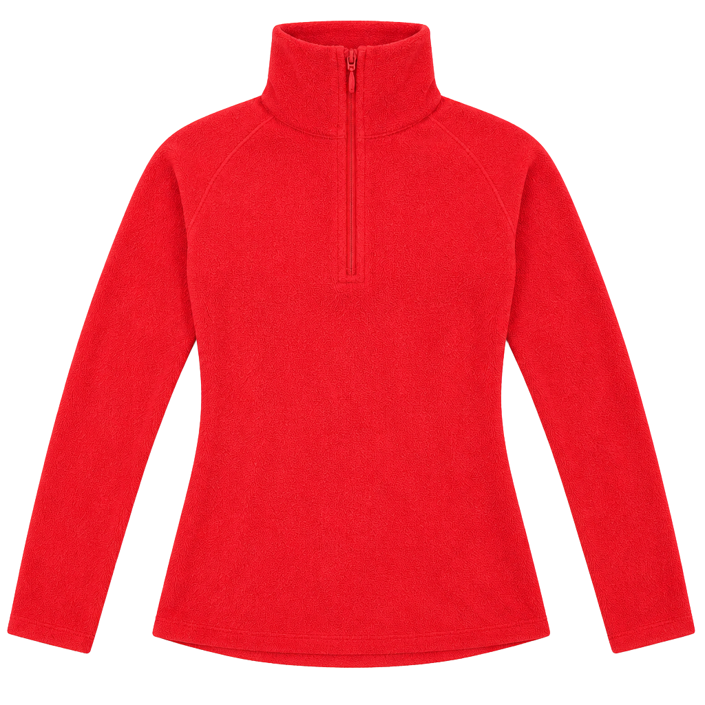 Columbia Fleece Pullover Size M Red 1/4 Zip Sweatshirt 1