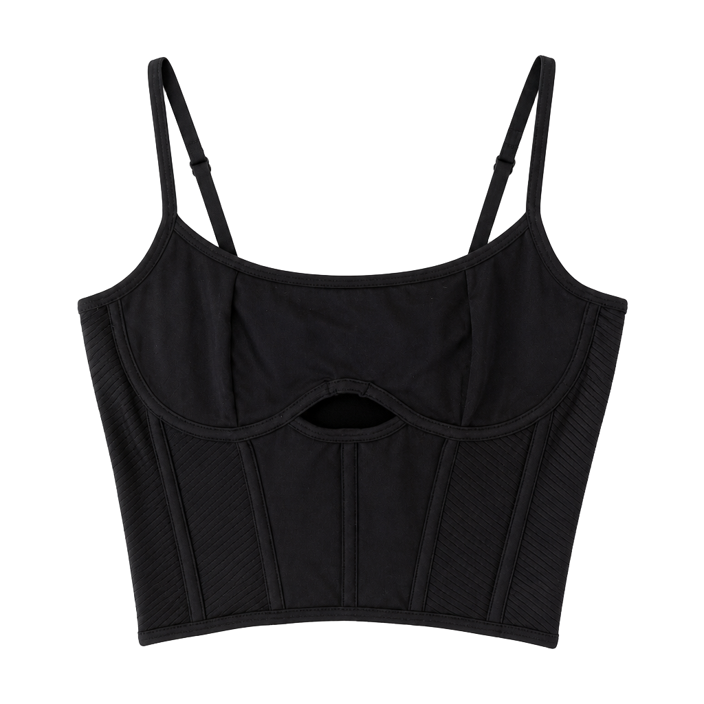 Gilly Hicks Corset Top Size Medium Black 1