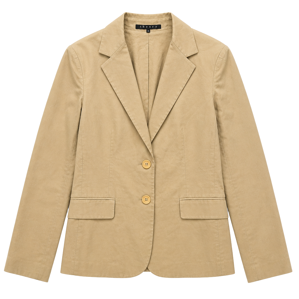 Theory Beige Cotton Blazer 1