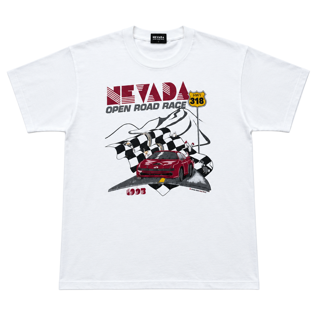 Screen Stars Best Nevada Open Road Race 1993 T-Shirt White Large 1