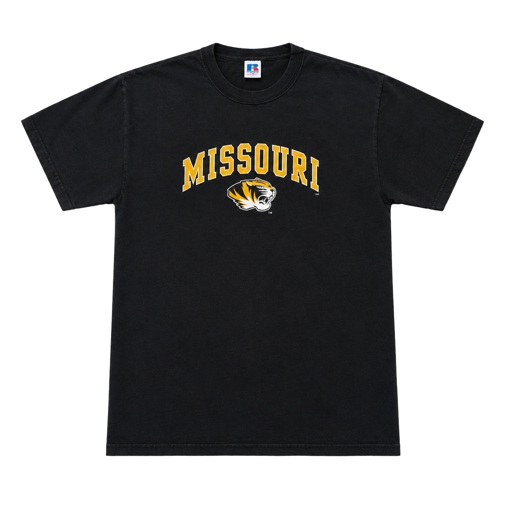 Russell Athletic Missouri Tigers T-Shirt Size S Black Mizzou Graphic 1