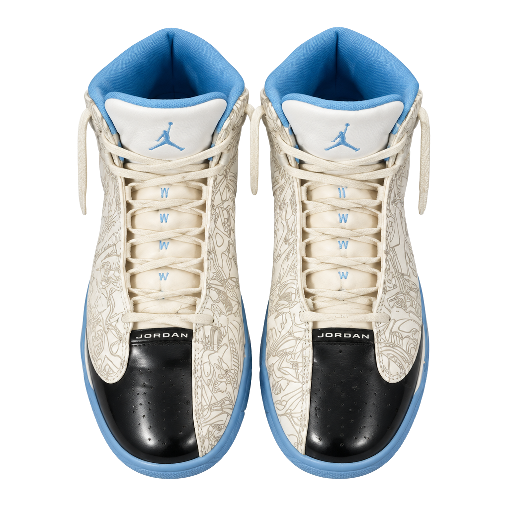 Jordan Dub Zero Size 7Y White University Blue Black UNC 1