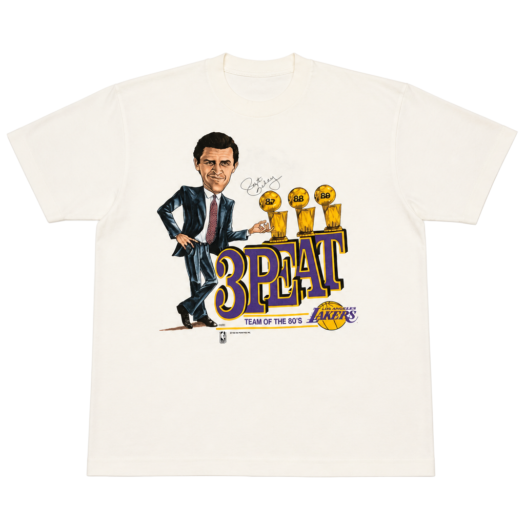 VINTAGE 80s RARE Los Angeles Lakers “3Peat Team of the 80s” '89 - White / Large 1