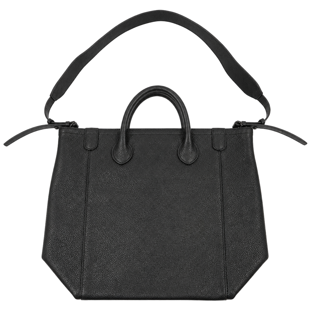 Beck Bags Lou Crossbody Black Pebbled Leather Large Tote 1