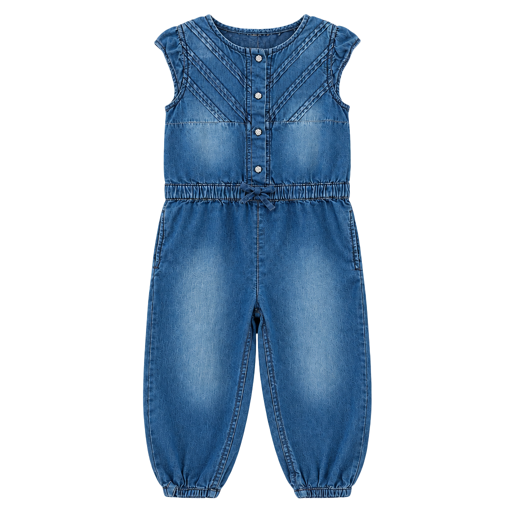 Next Denim Jumpsuit Size 2-3 Yrs 98cm Blue Cotton Sleeveless 1