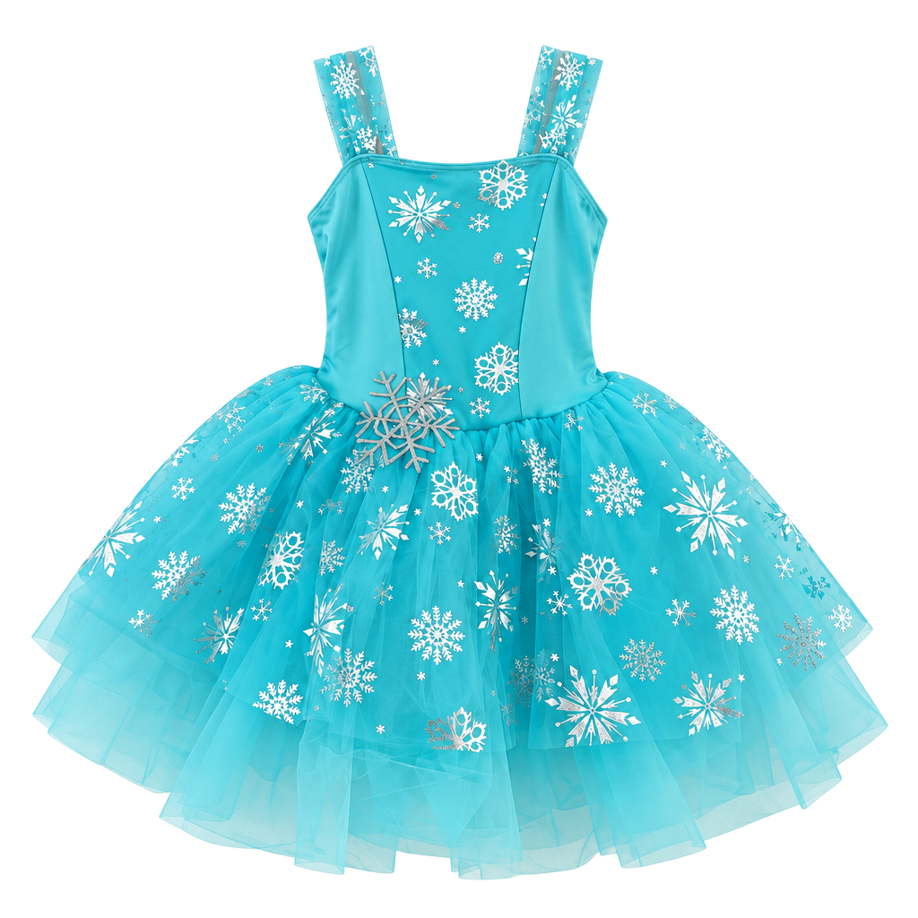 Revolution Dancewear Snowflake Costume Dress. Elsa Costume for Halloween. 1