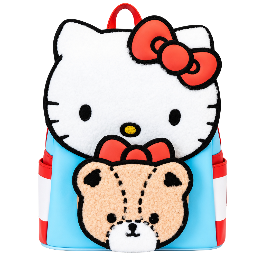 Sanrio Hello Kitty & Tiny Chum Bear Sherpa Mini Backpack 1