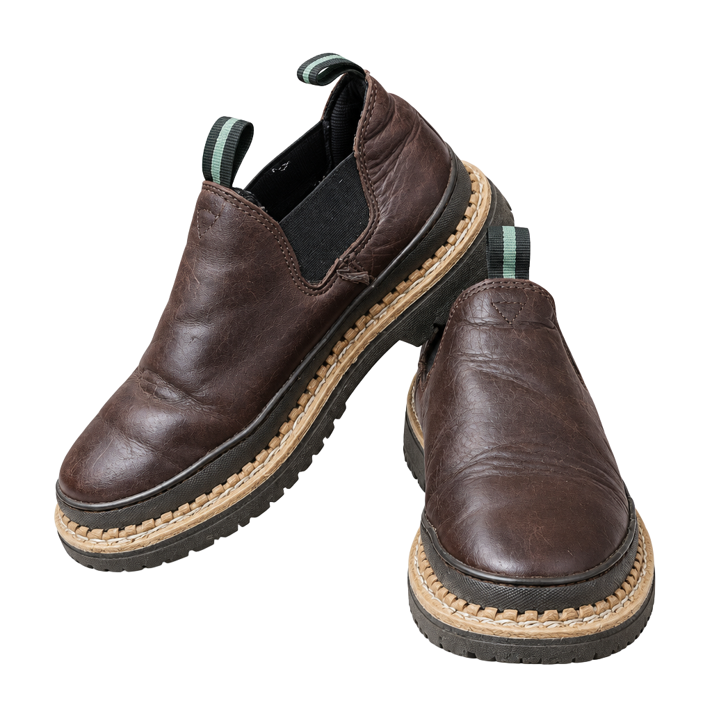 Georgia Boot Georgia Giant Romeo Brown Leather Slip-On Boots Size 6.5 M 1