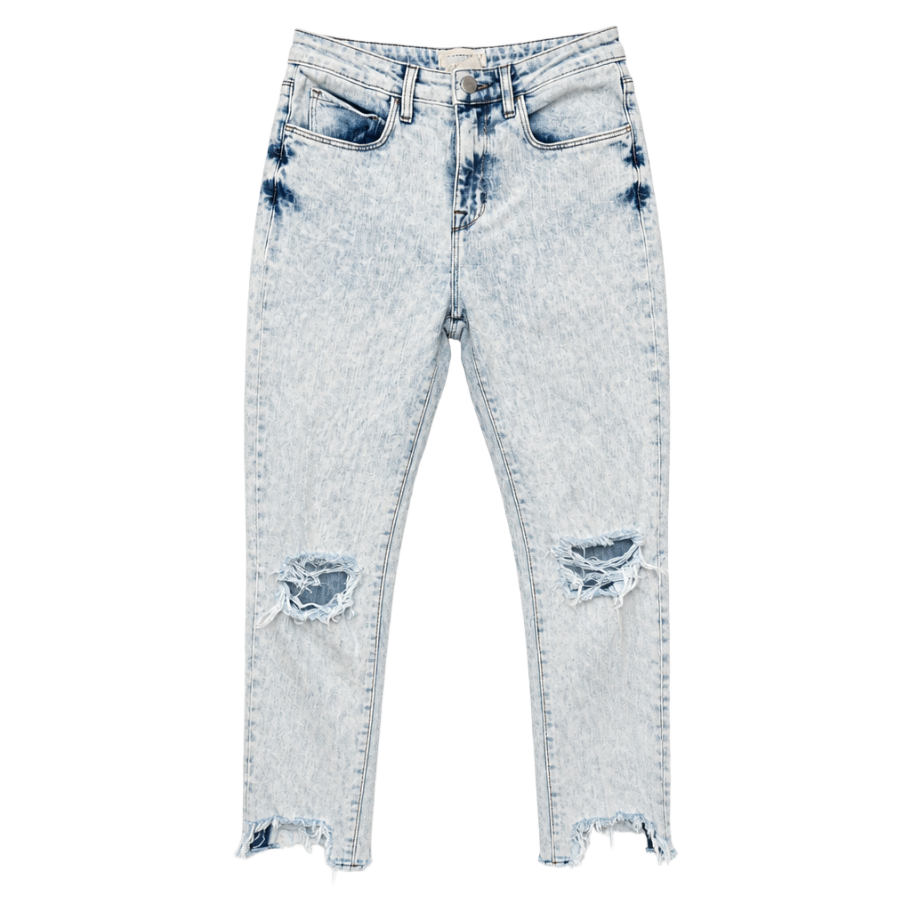L'Agence High Line High Rise Skinny Distressed Acid Wash Jeans Size 24 1