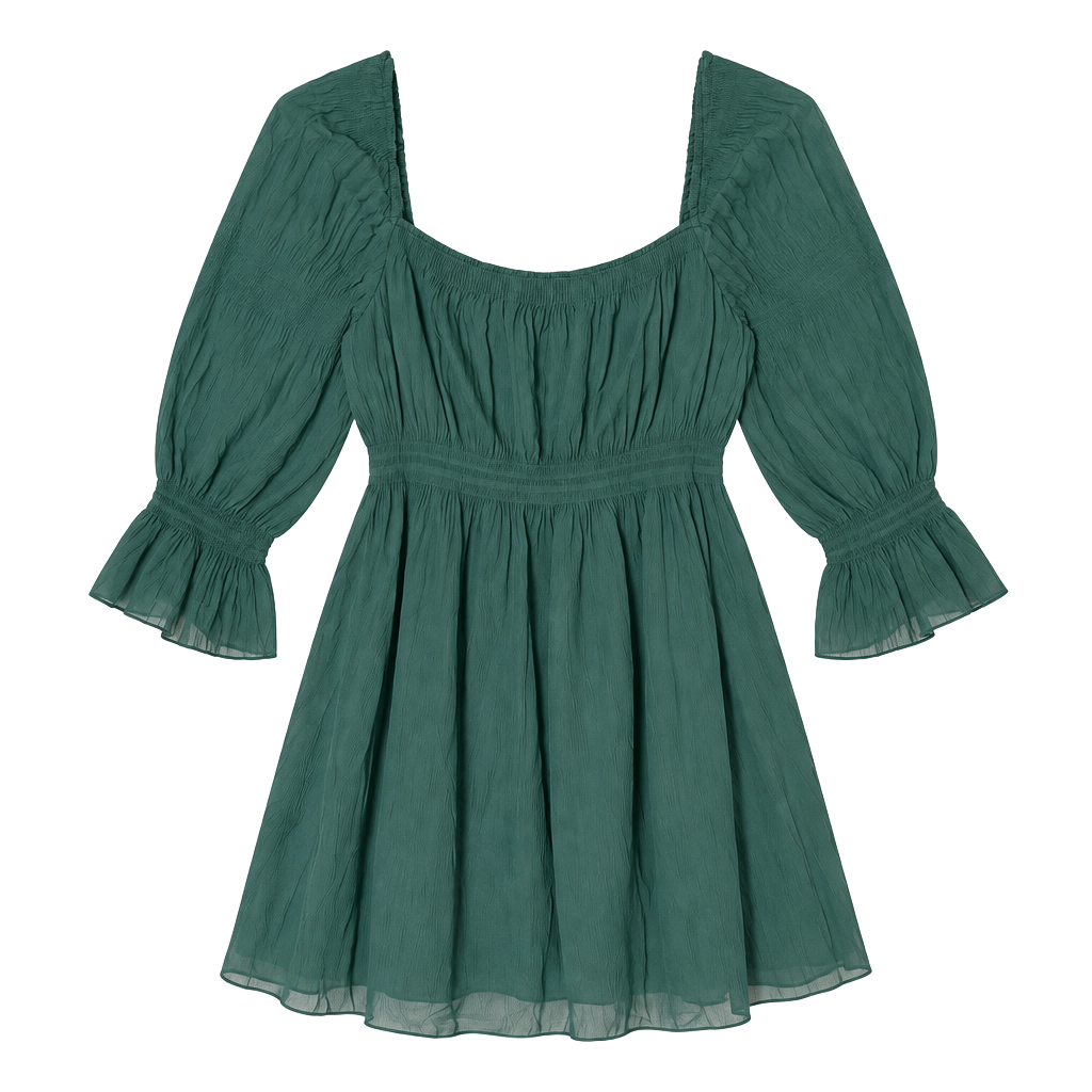 Susan Lucci Dress Size S Light Green Shirred Mini 1