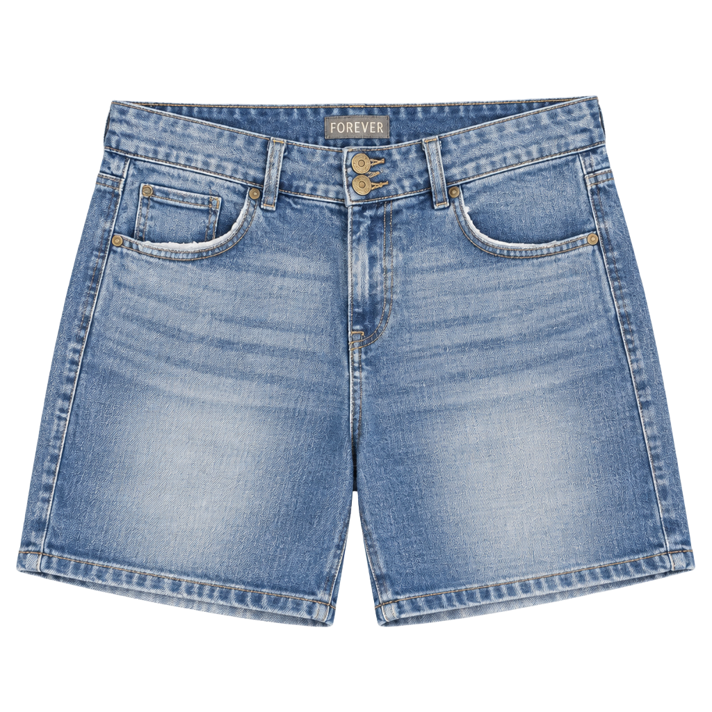 Torrid Womens Shorts 22 Plus Medium Blue Denim Button & Zip Fly Shorts 1