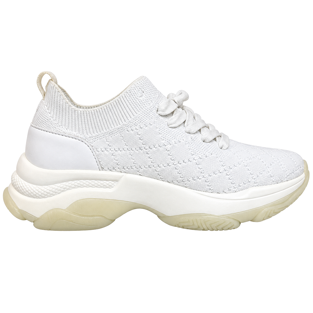 Steve Madden Myles Quilted Chunky Sneakers White 1