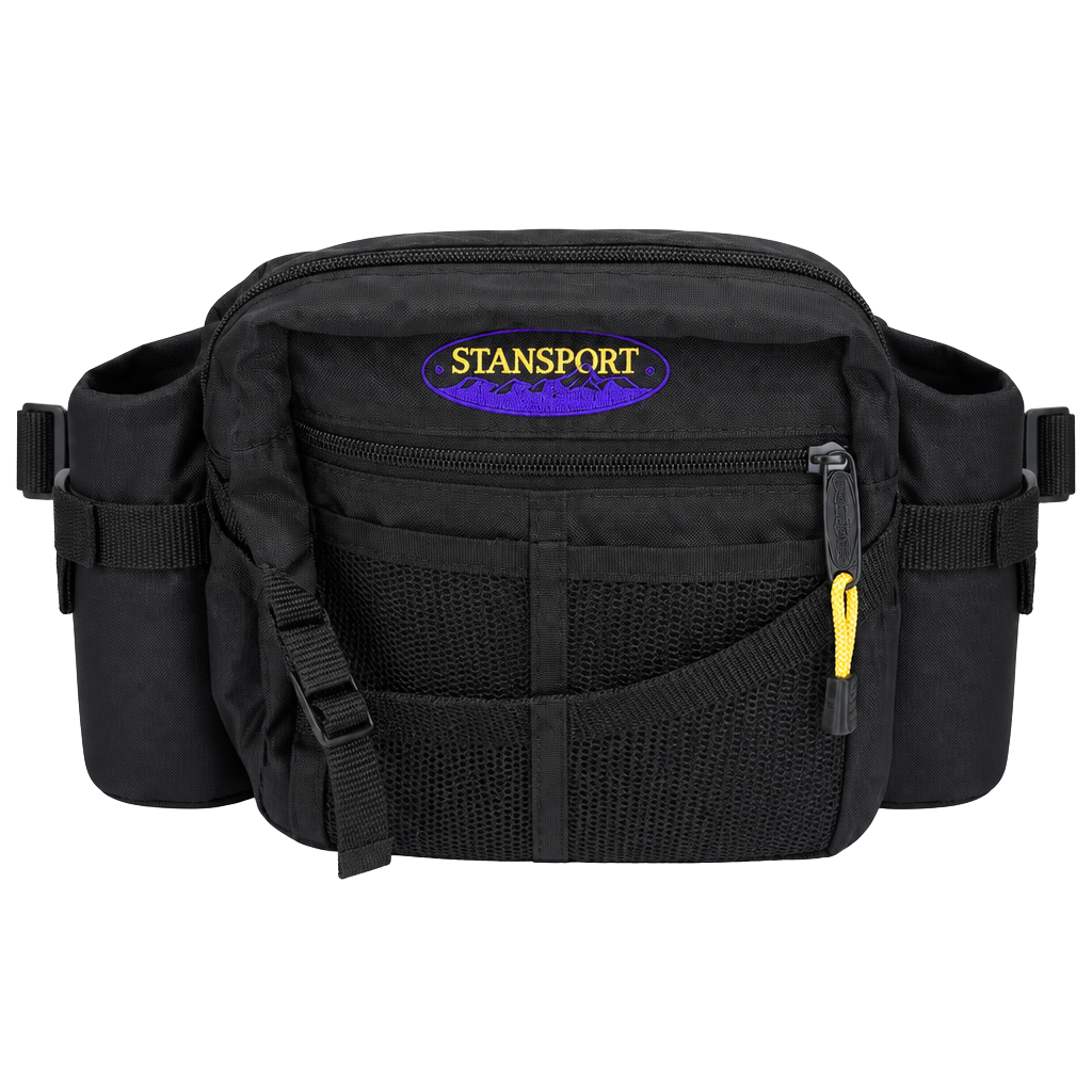 Stansport Black 2-Bottle Hiking Waist Pack 1