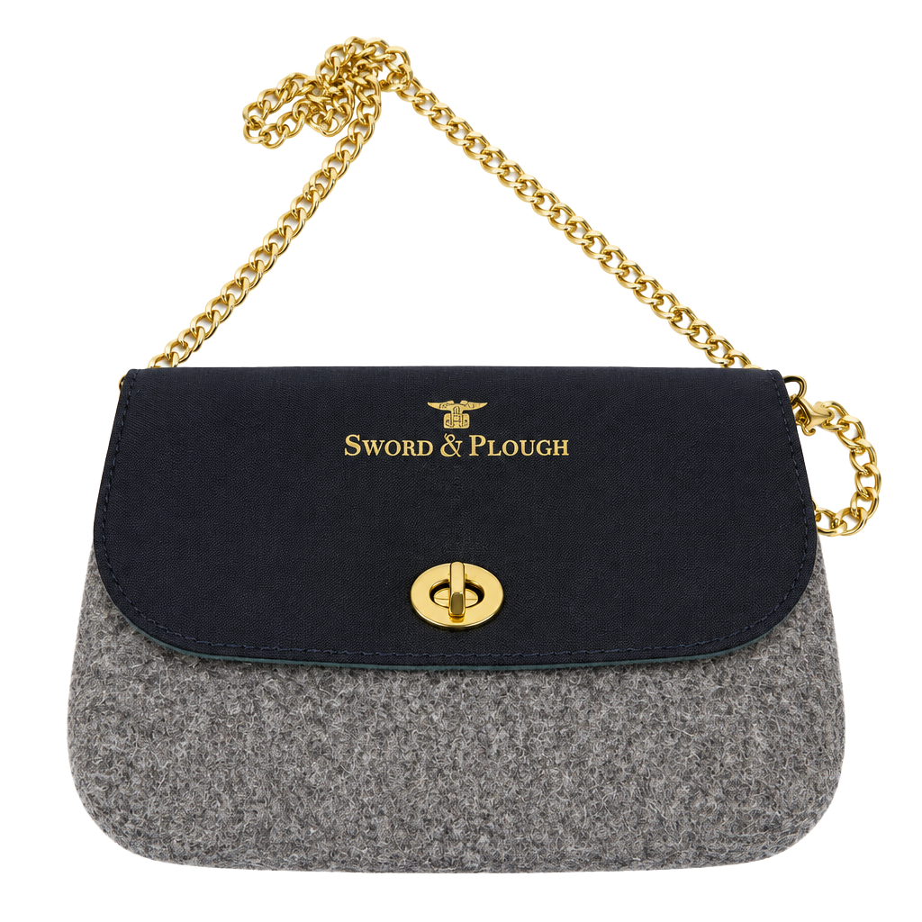 Sword & Plough Wool And Leather Crossbody Bag 1