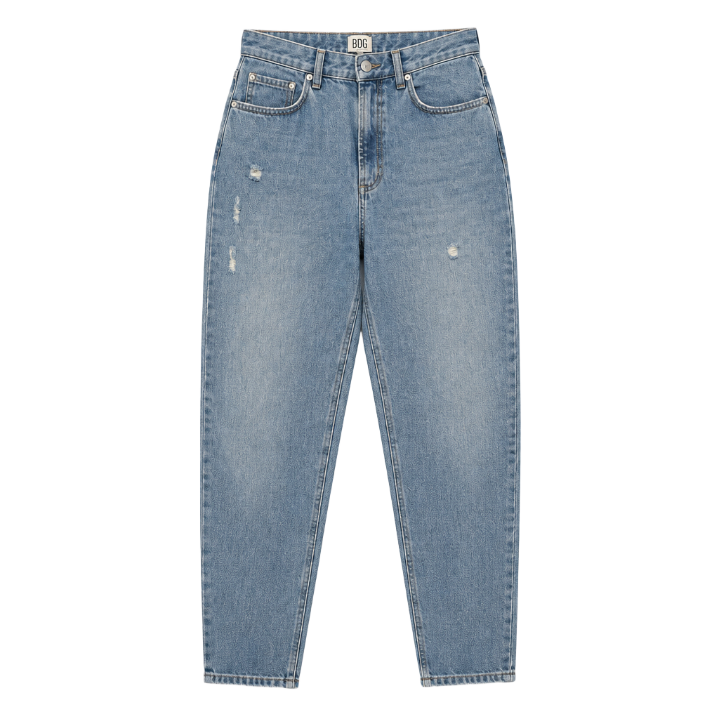 BDG Mom Jeans Size 28 Light Wash Distressed Denim 1