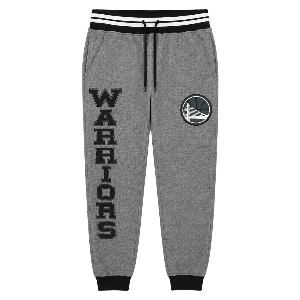 UNK Golden State Warriors Jogger Sweatpants Size Medium Gray Marl Fleece 1