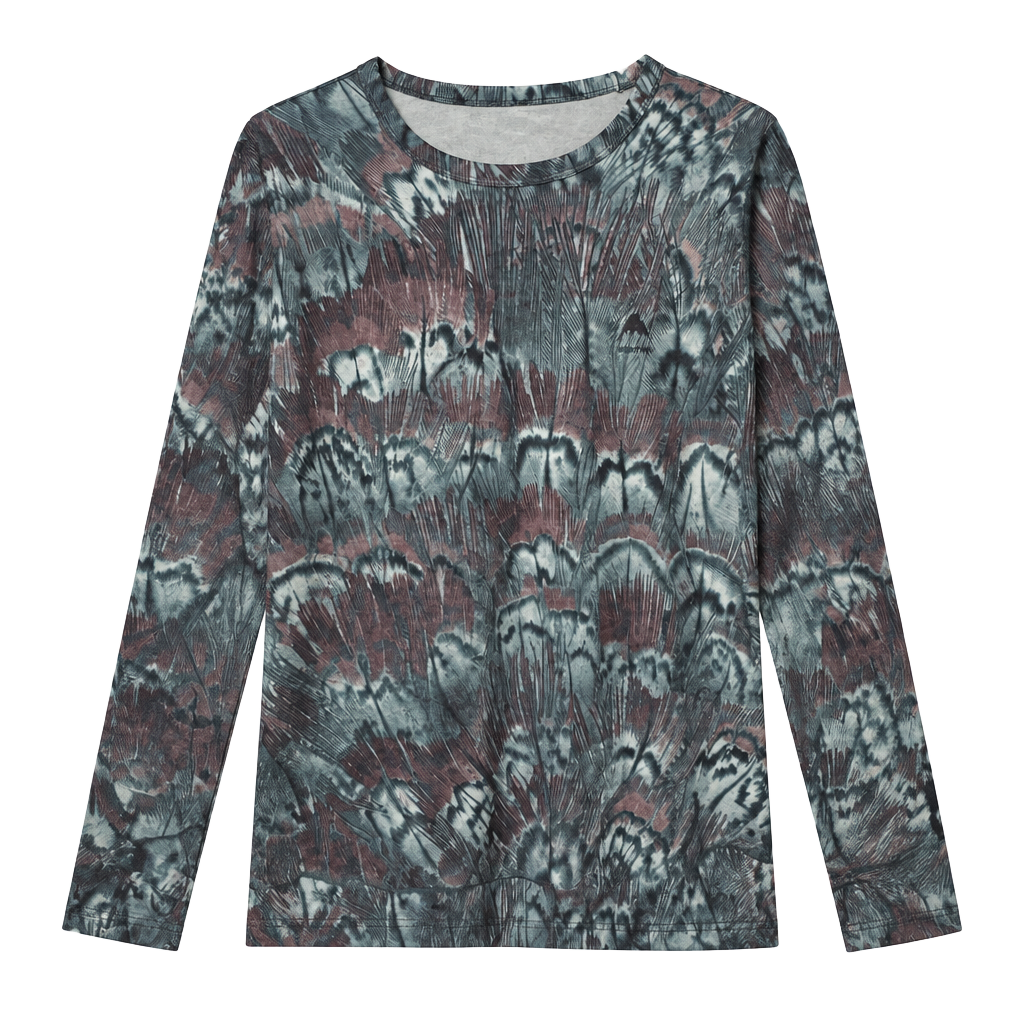 Burton WB MDWT Crew Size L Colombo Feather Print Base Layer Top 1