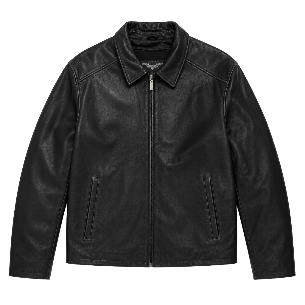 Top Gun Original Quality Men's Black Leather Bomber Jacket 1
