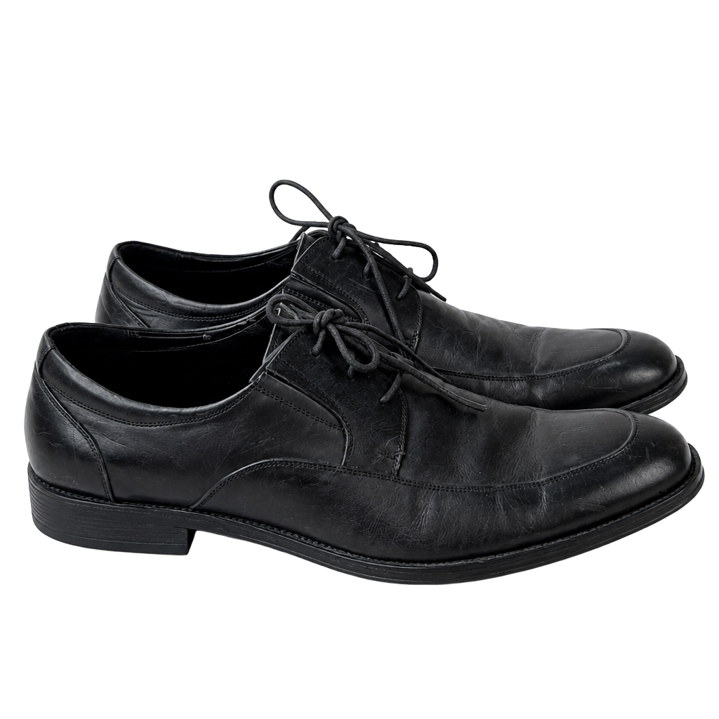 Kenneth Cole Stay Put Black Leather Lace Up Men's Derby Dress Shoes Size 10M 1