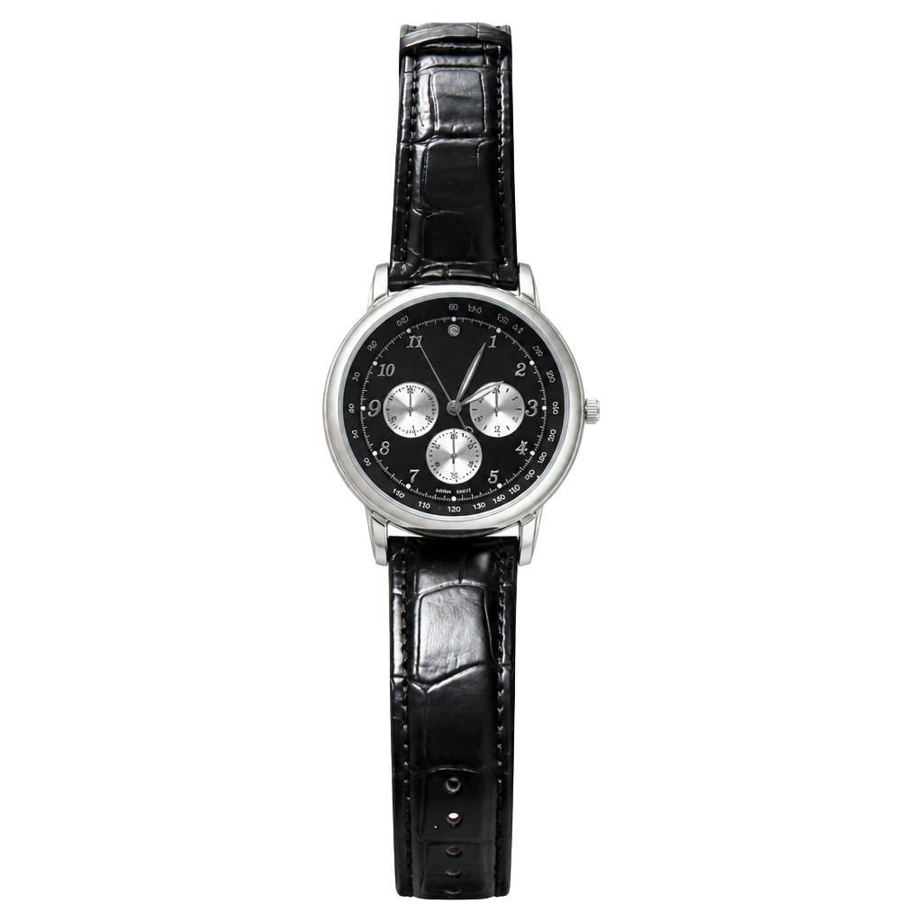 Avon Fmen Genuine Diamond Accent Watch, Black Leather 1
