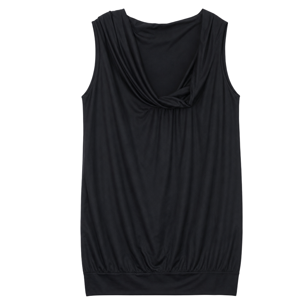 Baby Phat Sleeveless Cowl Neck Dress Black Size L 1