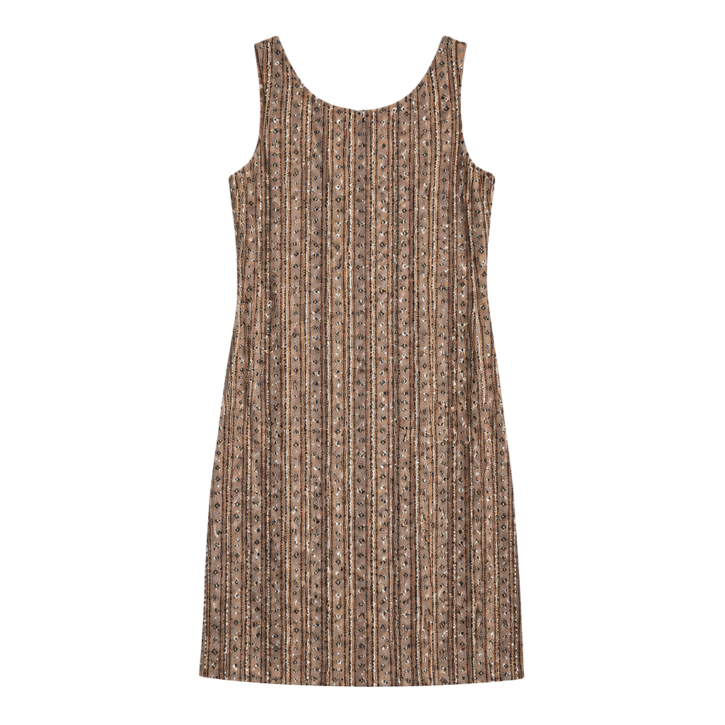 Beaded Dress Size 8 Gold Silk Sequin Cocktail Mini 1