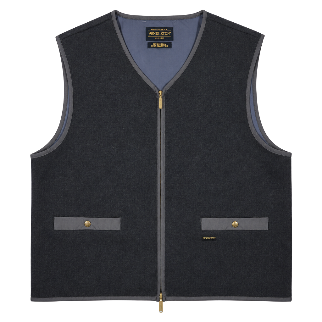 Pendleton The Journey West Collection Vest NWT Size XL Black Full Zip 1