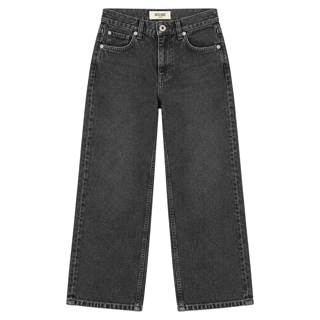 Moschino Jeans Slim Fit NWT Size 29 Black Distressed Denim Pants 1