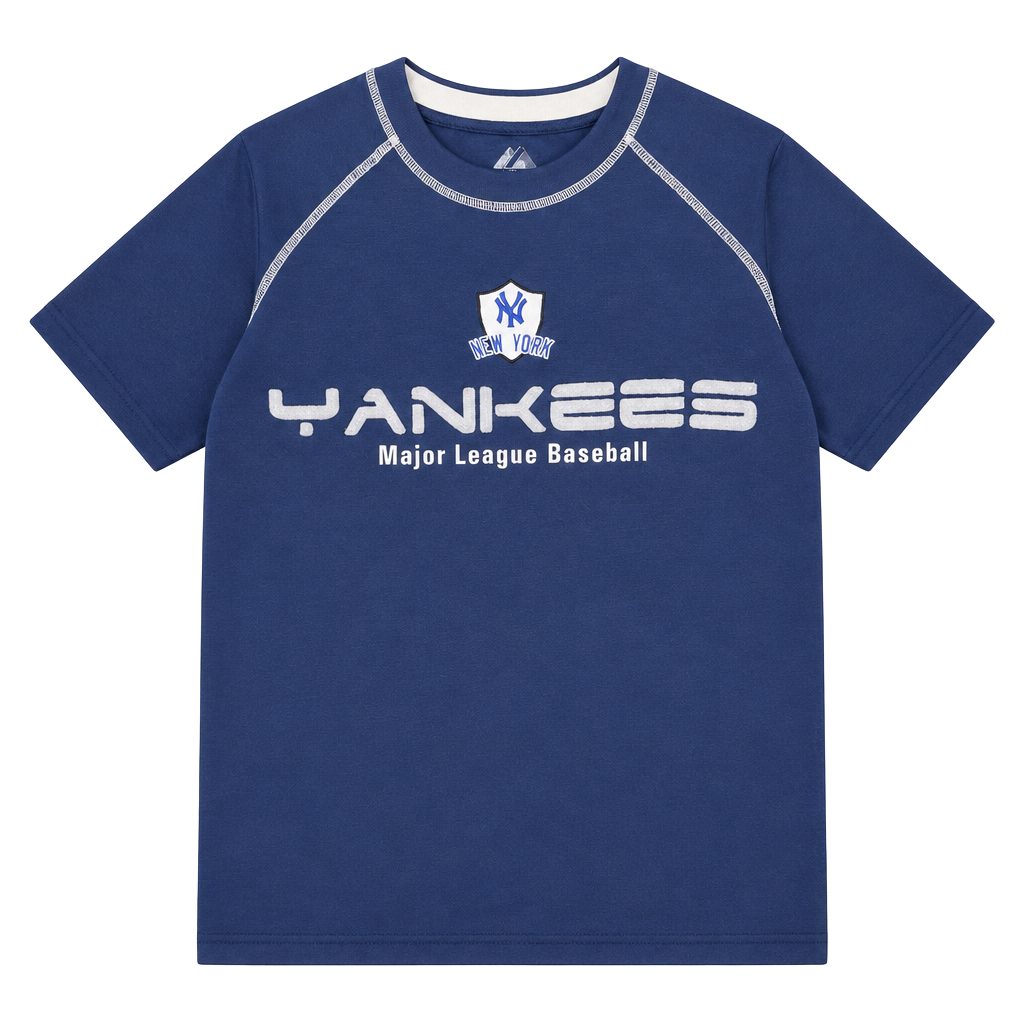 Majestic New York Yankees Long Sleeve Shirt Size Large Navy Blue 1