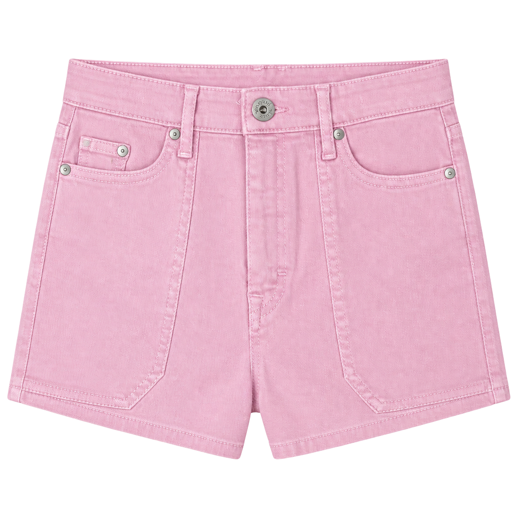 vineyard vines High Rise Straight Crop Pink Denim Jeans Raw Hem 1