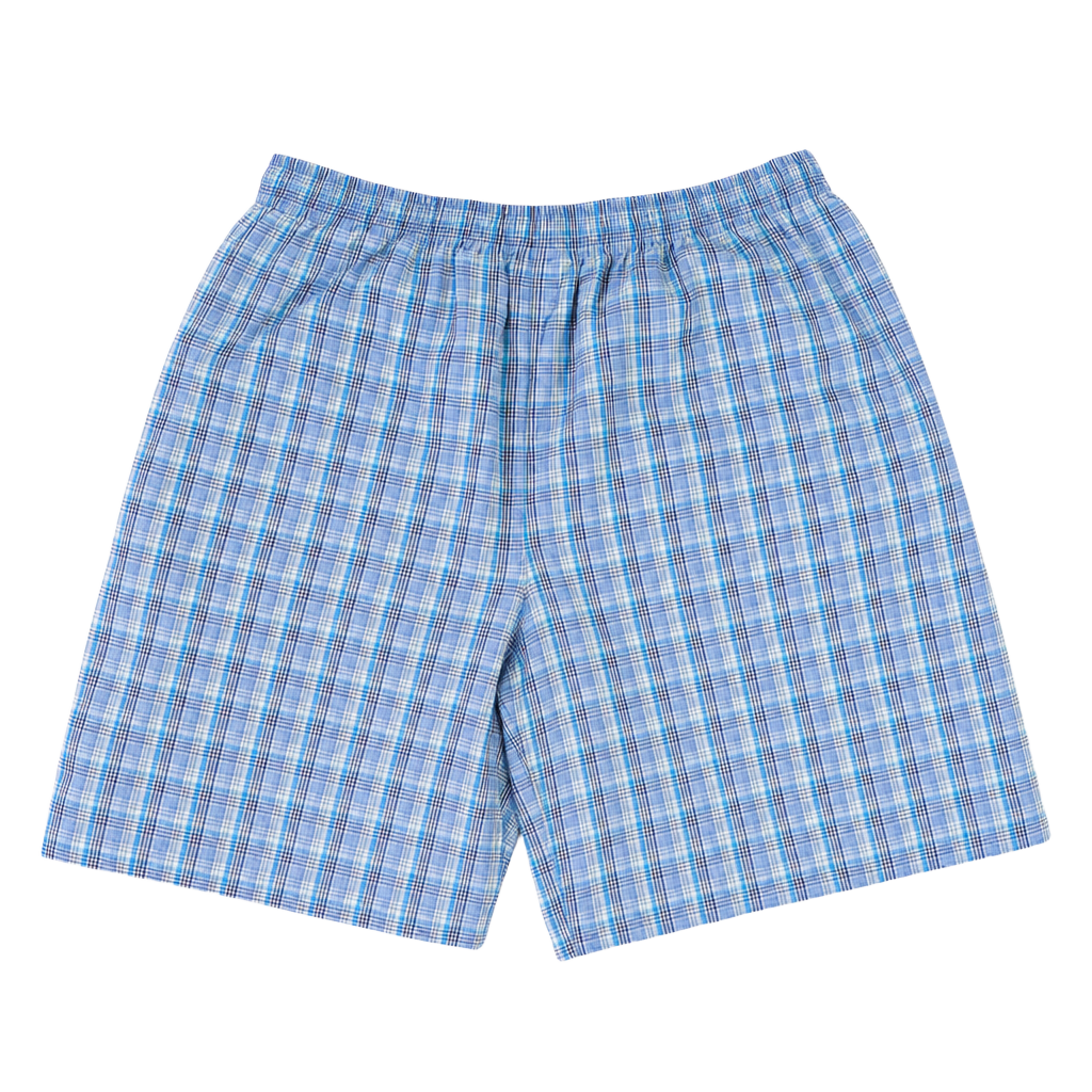 Frina & Co. Men's Blue Plaid Cotton Lounge Sleep Shorts, Size 2XL 1