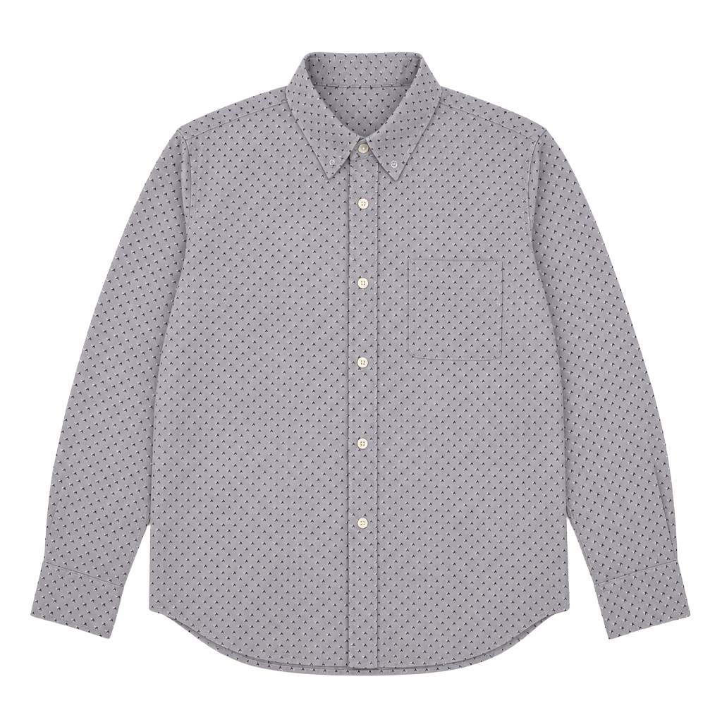 American Eagle Long Sleeve Geometric Print Button Down Shirt 1