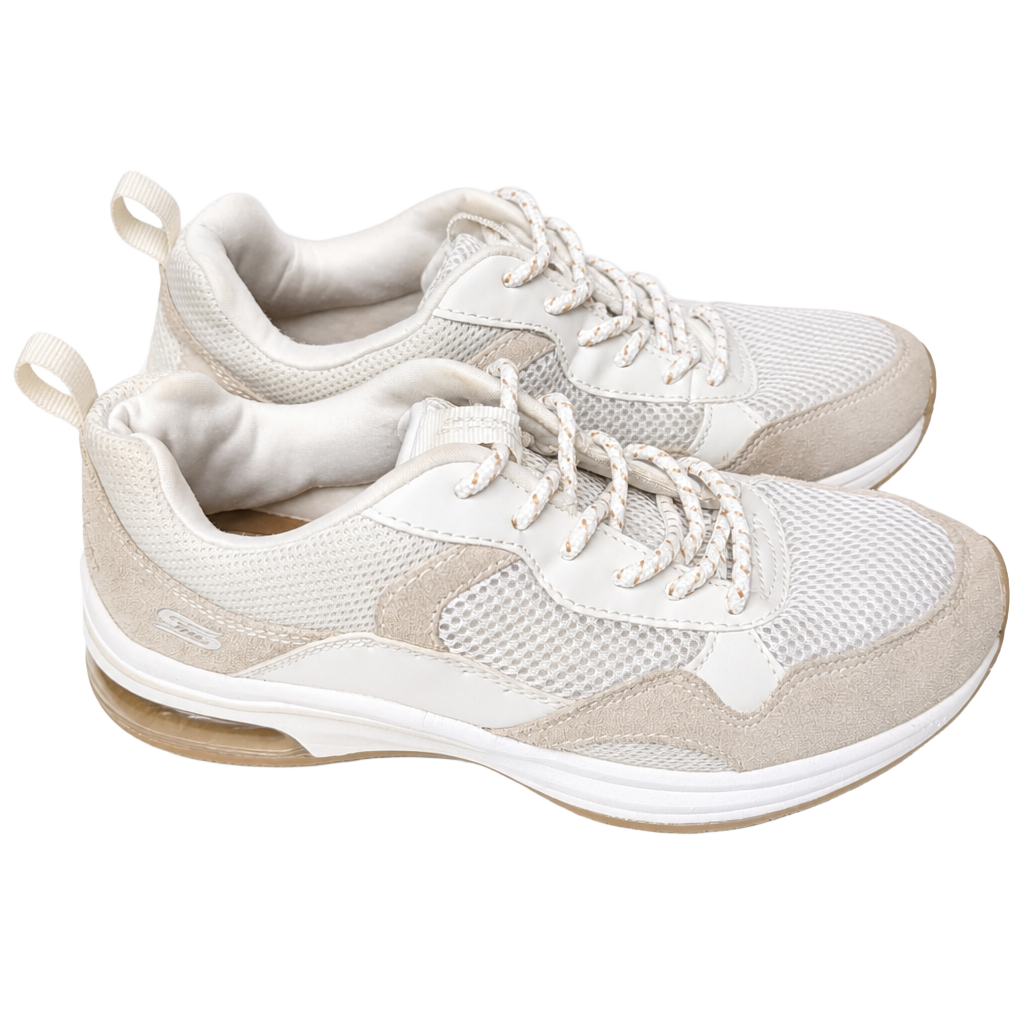 BOBS from Skechers Pulse Air Cream Mesh and Suede Sneakers 7.5 1