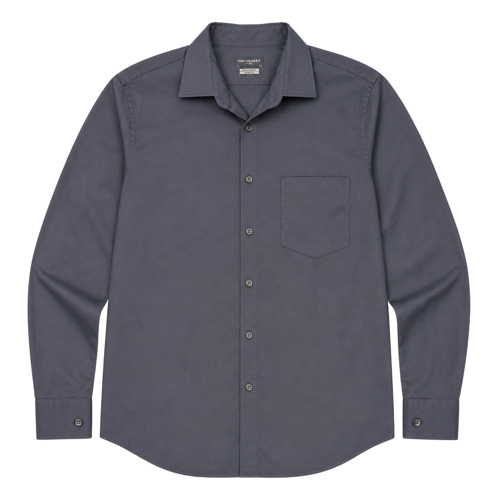 Van Heusen Flex Regular Fit Stretch Long Sleeve Dress Shirt, Size 18.5 34/35 1