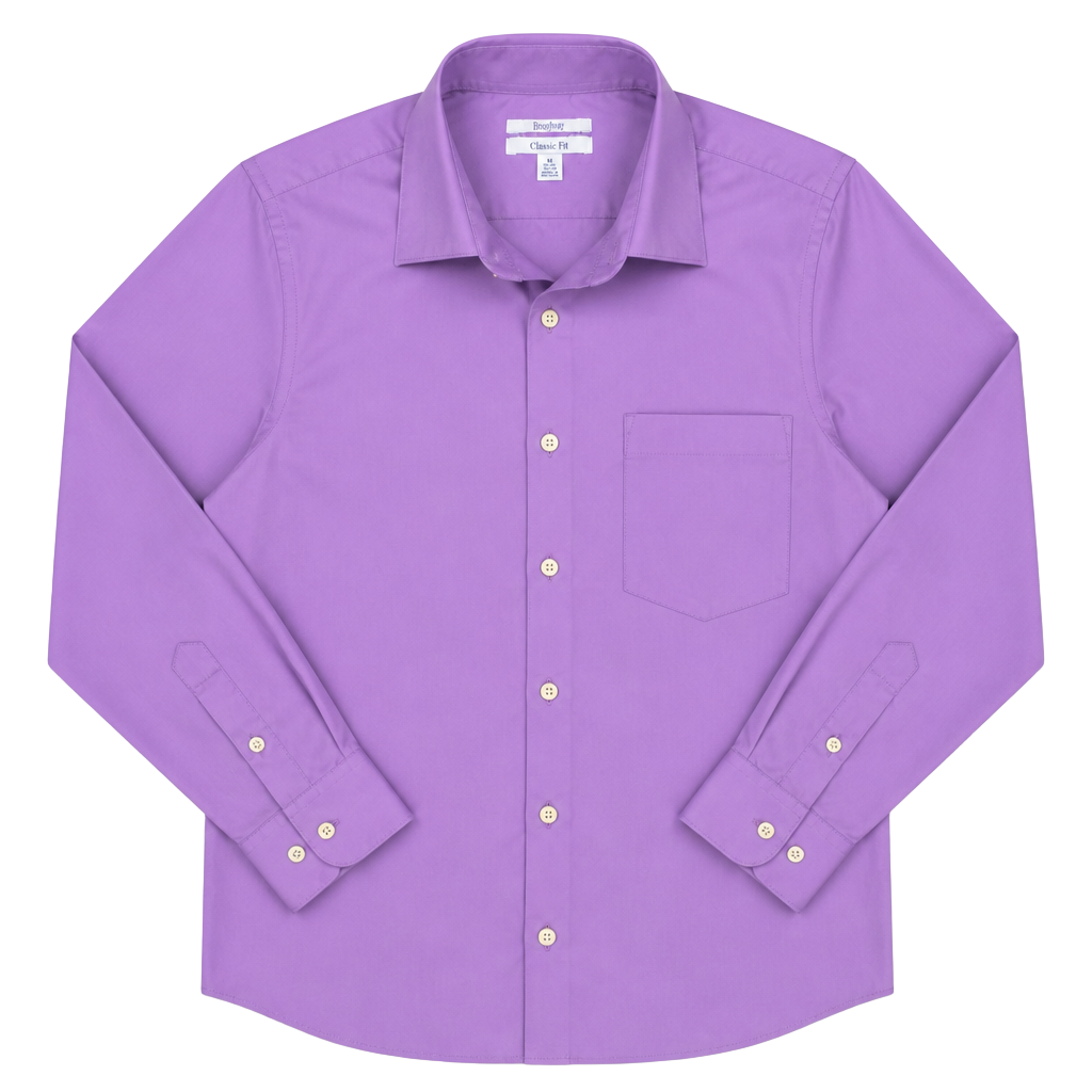 Croft & Barrow Classic Fit Men's Long Sleeve Dress Shirt, Size M Purple 1