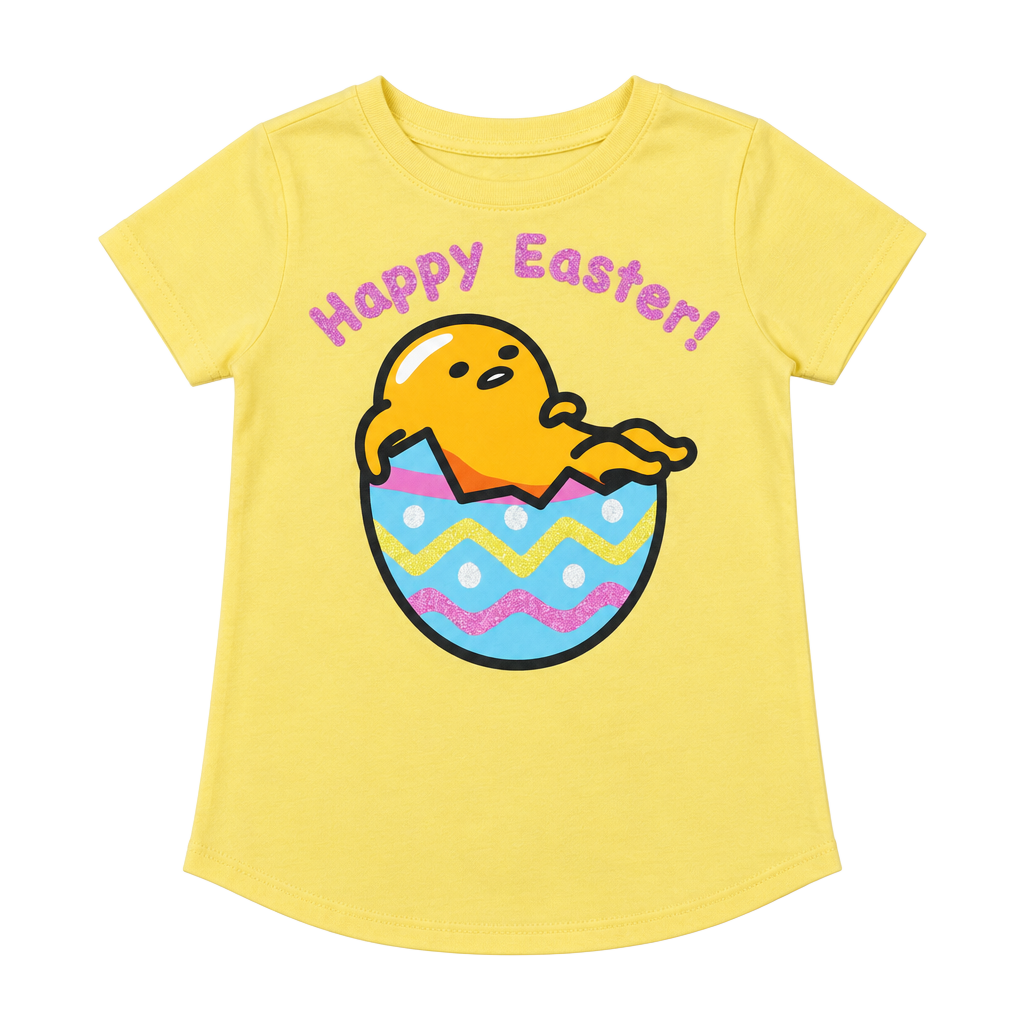Jumping Beans Gudetama Happy Easter T-Shirt Size 10 Yellow 1