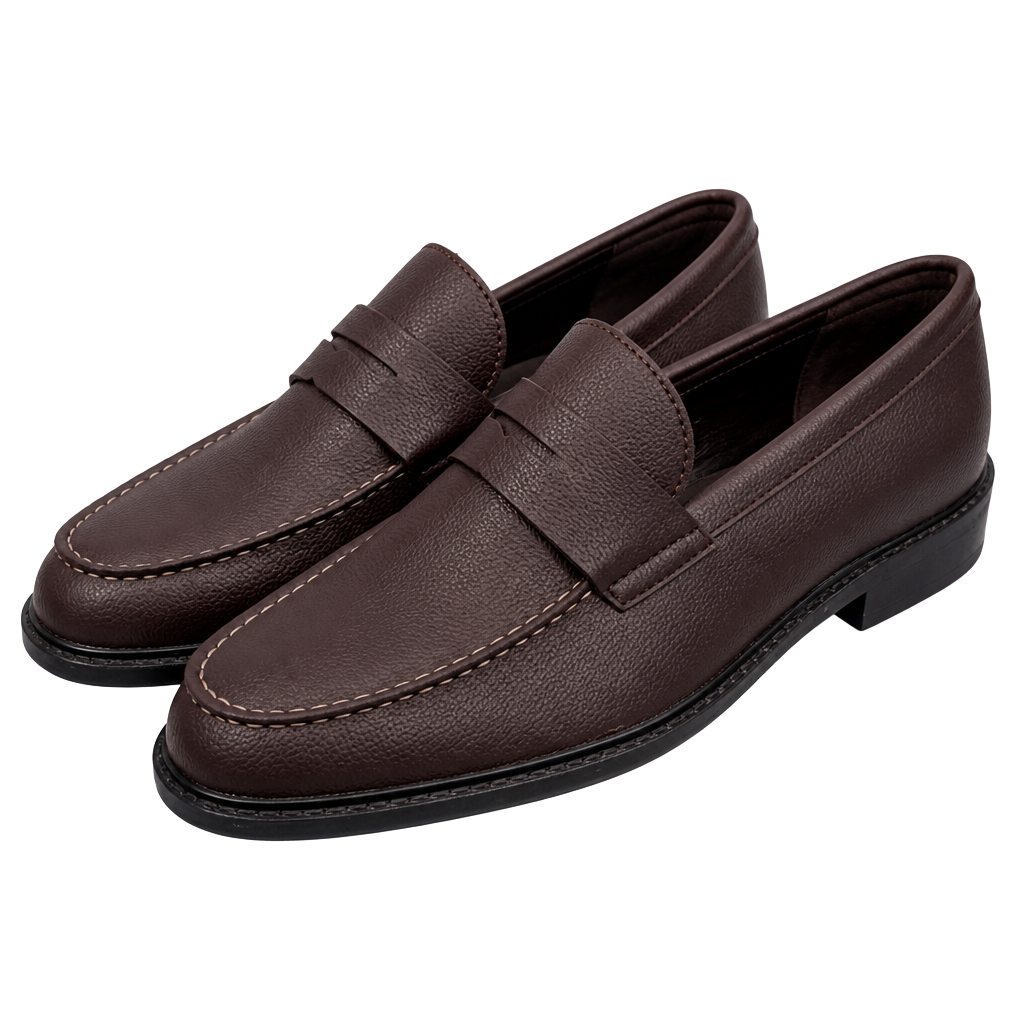 Abound Dark Brown Leather Penny Loafers 1