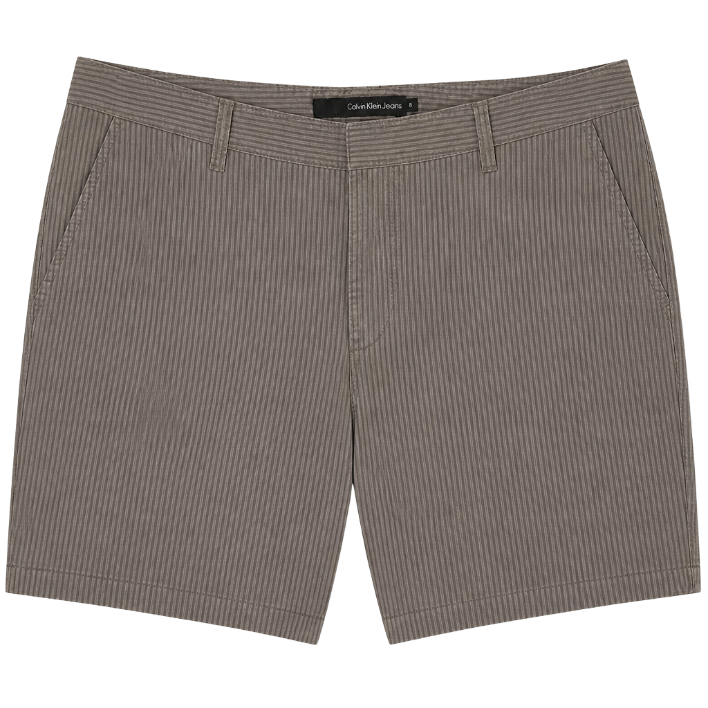 Calvin Klein Jeans Women's Gray Pinstriped Flat Front Shorts Size 8 1