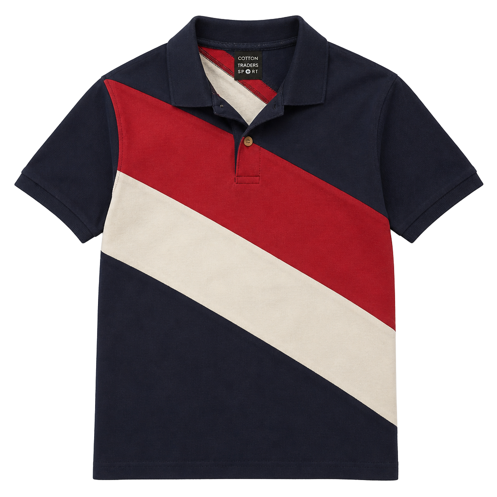 Cotton Traders Sport Men's American Flag Declaration of Independence Polo Shirt 1
