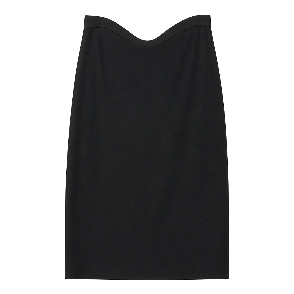 Alfani Black Asymmetric Front Zip Midi Skirt 1
