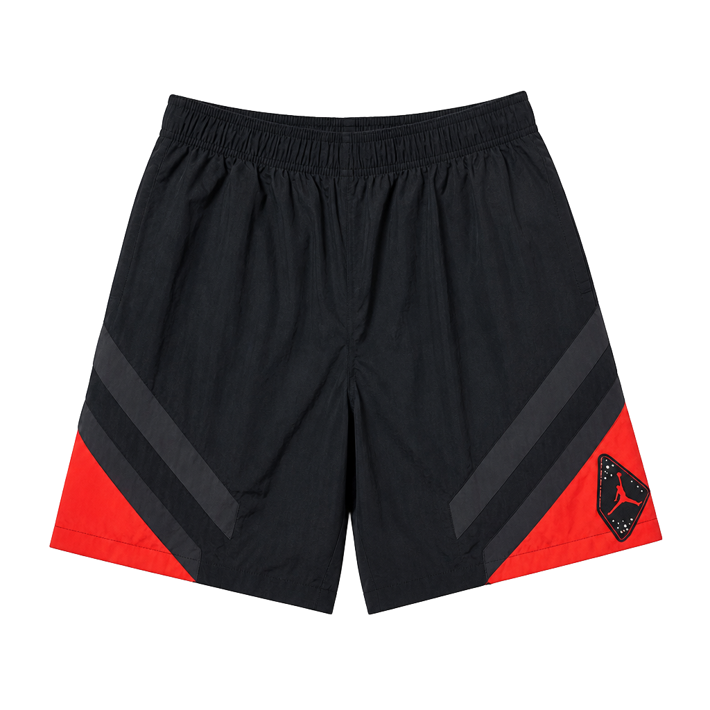 Nike Air Jordan Retro AJ6 Legacy Nylon Mesh Lined Shorts Black/Infrared 2 XL 1