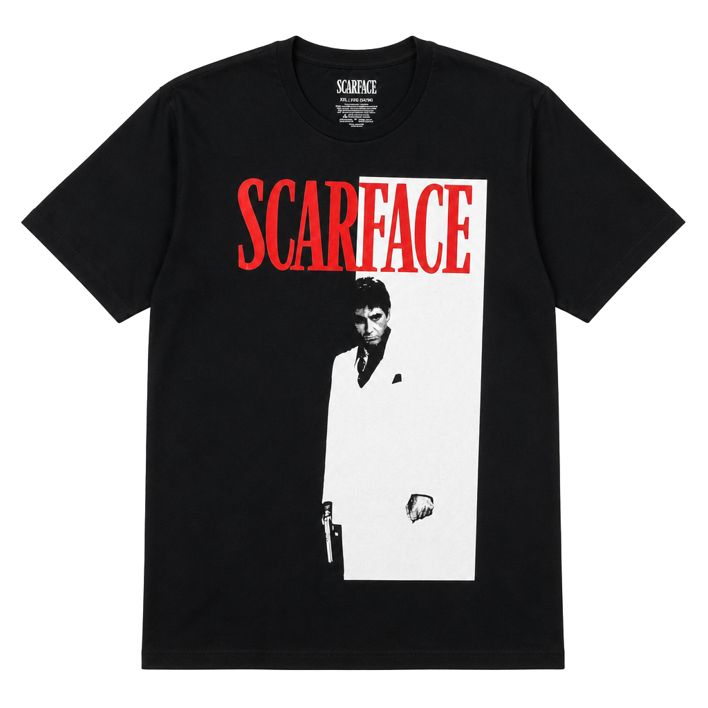 Scarface Tony Montana Classic Poster Black Graphic T-Shirt Size 3XL 1