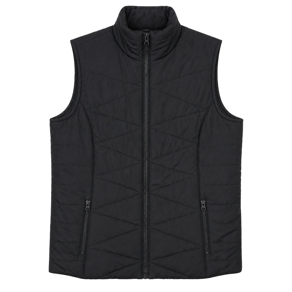 BAKU Black Quilted Puffer Vest 1