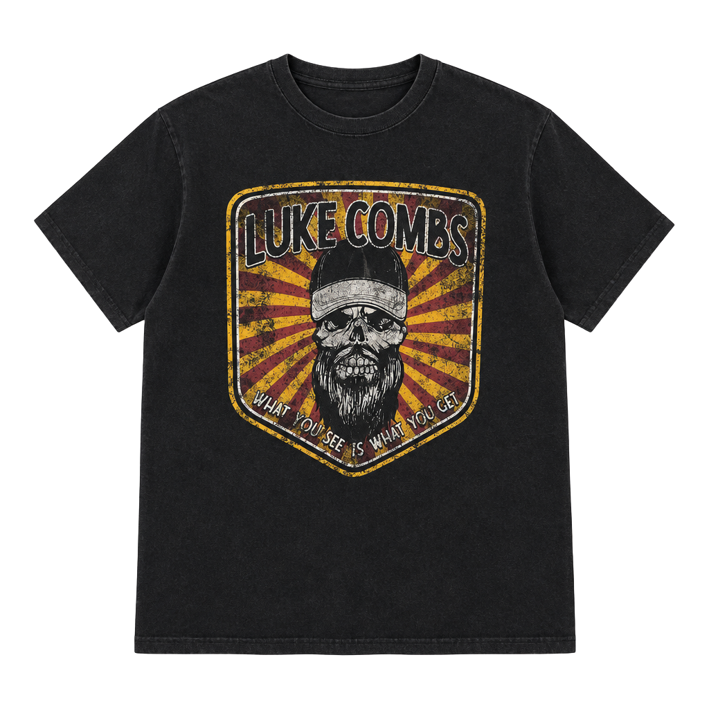 Gildan Luke Combs What You See Is What You Get Tour 2021 T-Shirt XL 1