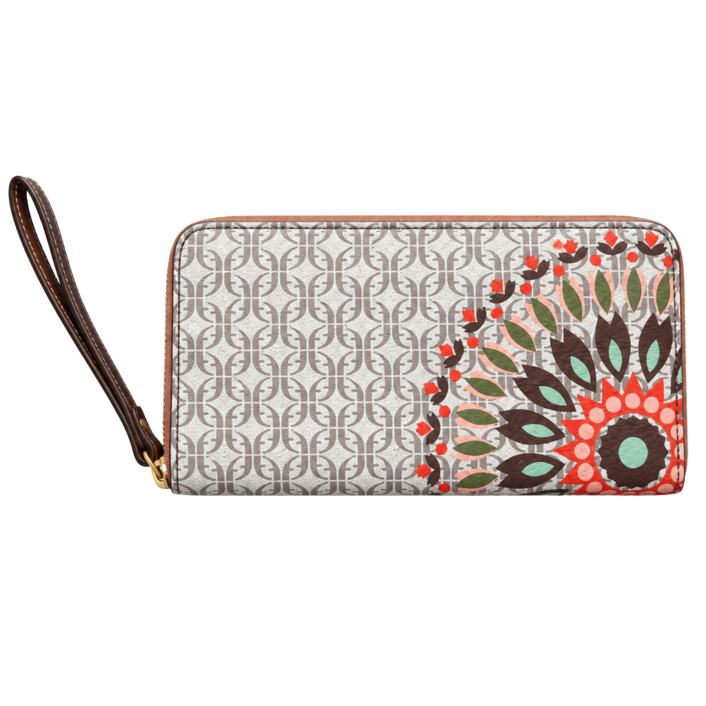 Fossil Sydney Signature Zip Clutch Wallet Floral Print 1